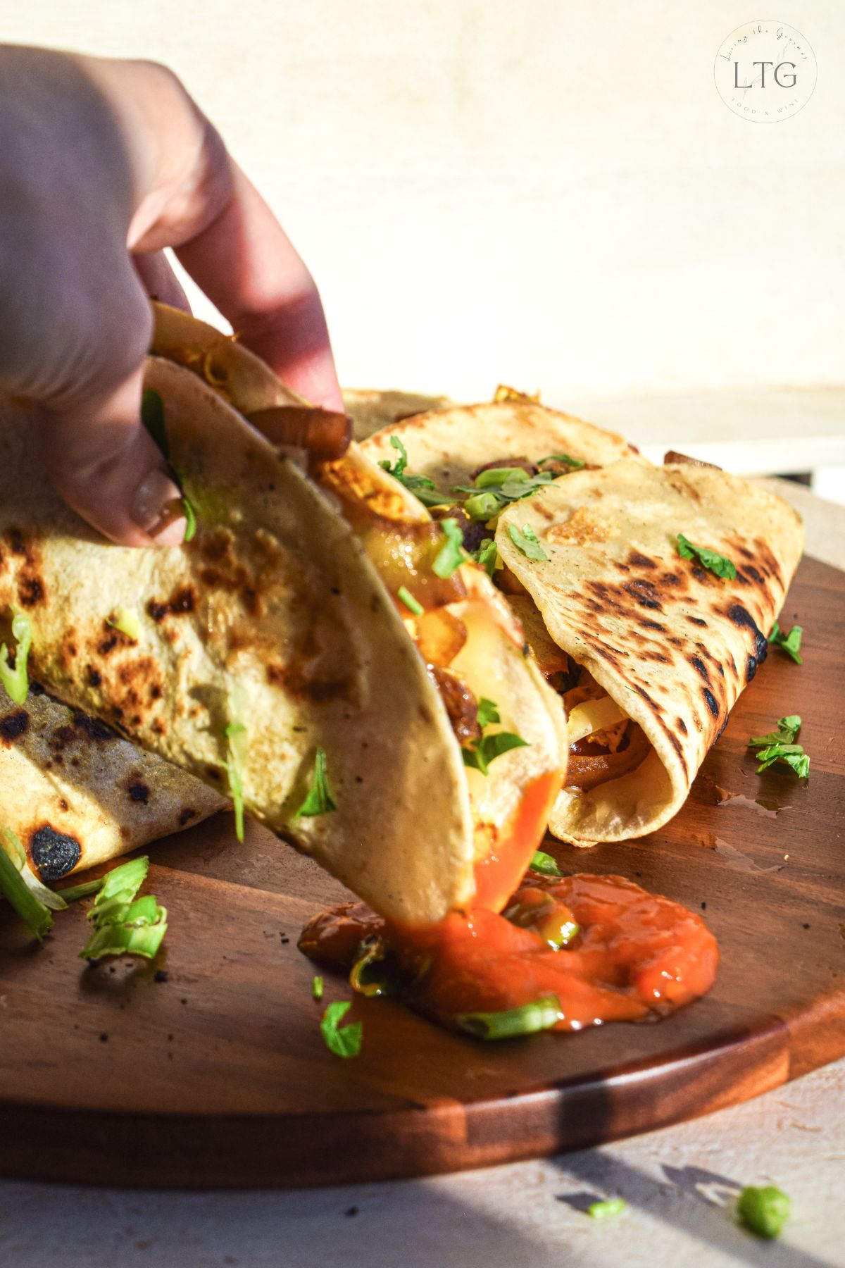 Grilled Curry Chicken Quesadillas