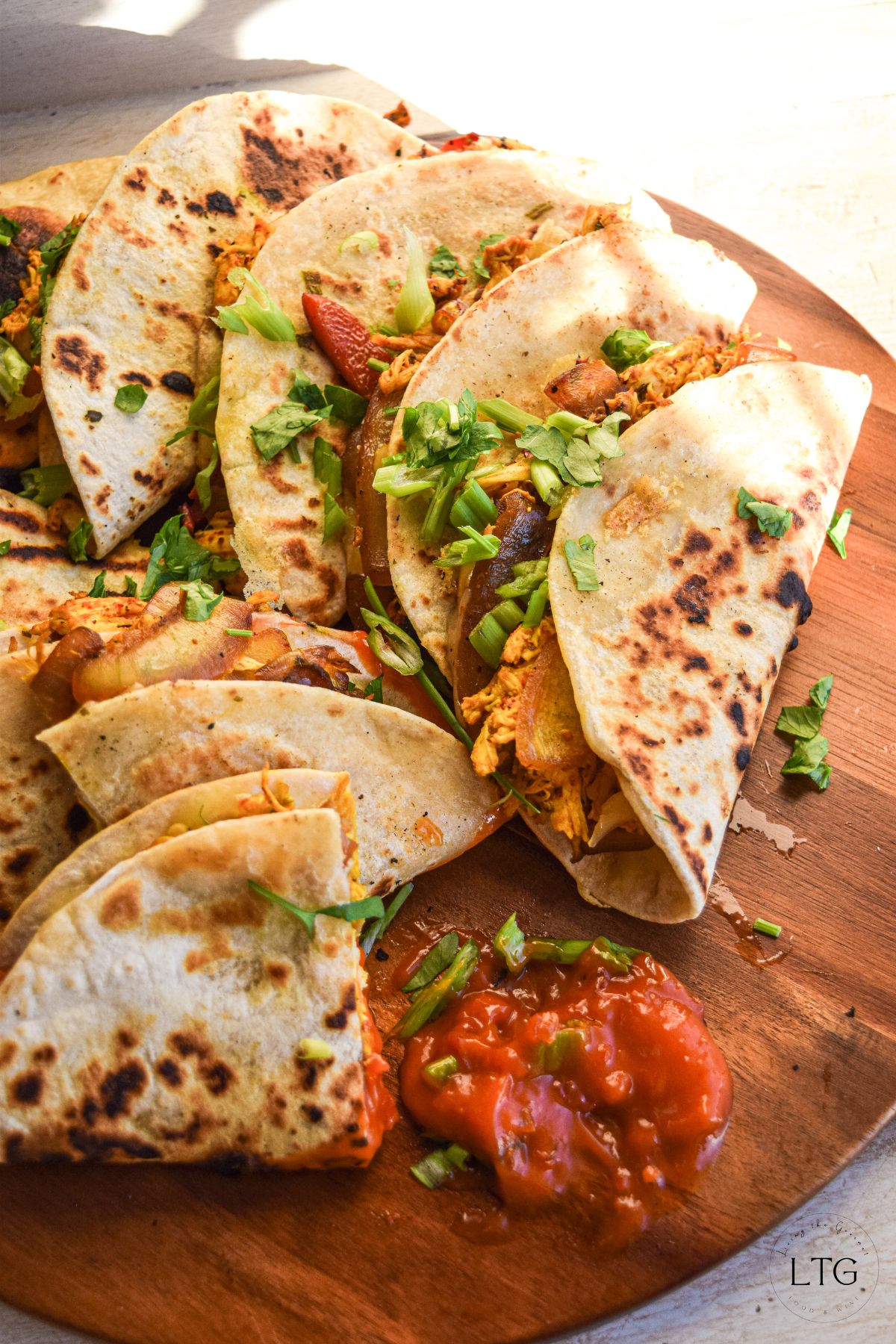 Grilled Curry Chicken Quesadillas