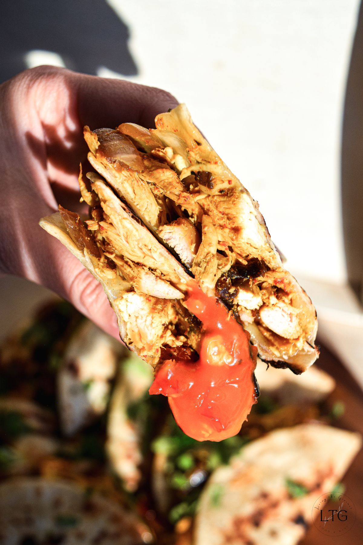 Grilled Curry Chicken Quesadillas