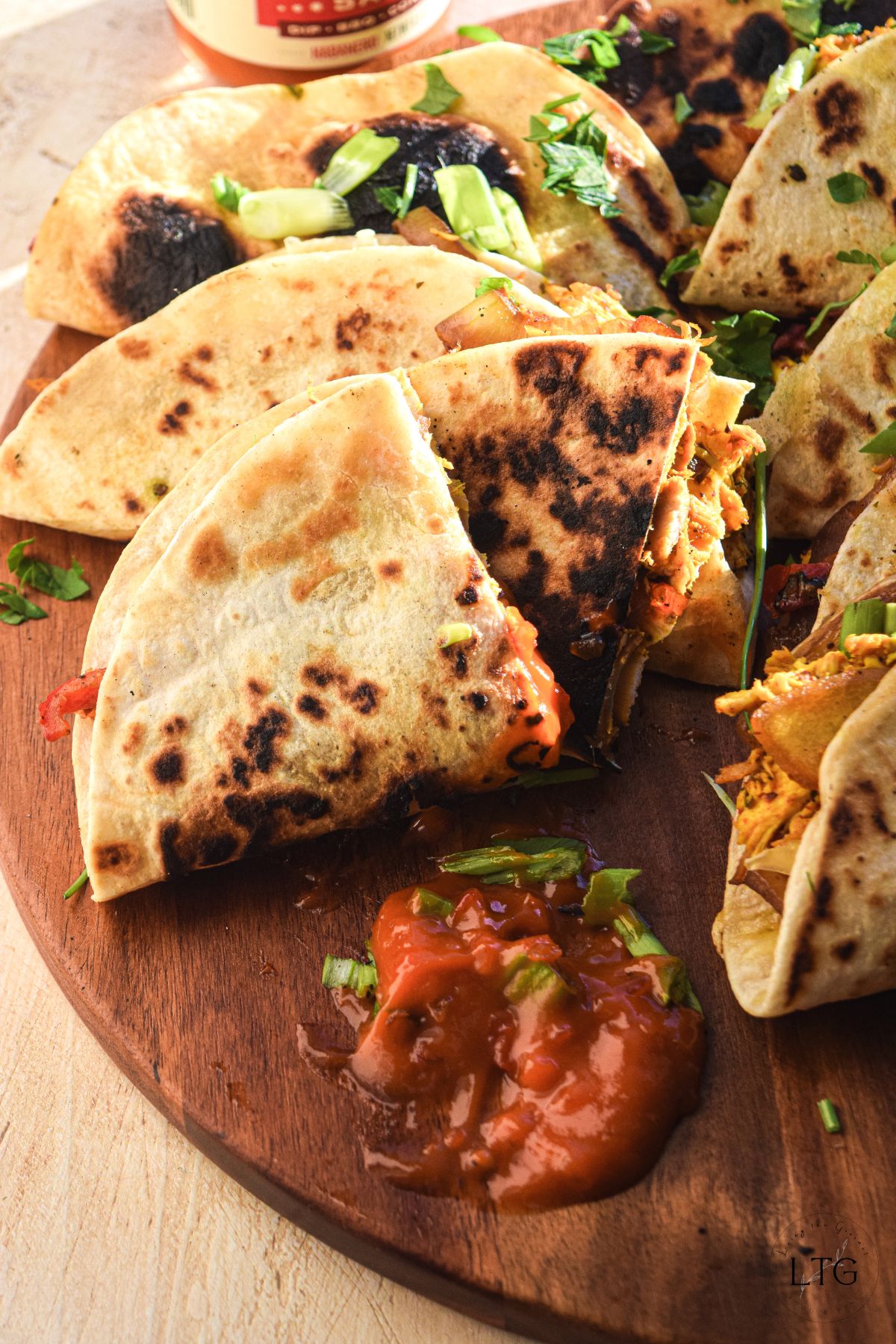 Grilled Curry Chicken Quesadillas