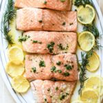 Slow Roasted Salmon with Lemon and Fresh Herb Drizzle