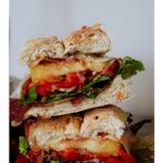 BBQ Bacon Sandwich with Roasted Peppers and Provolone