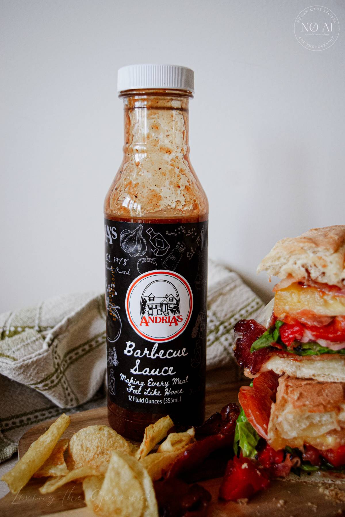 BBQ Bacon Sandwich with Roasted Peppers and Provolone