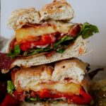 BBQ Bacon Sandwich with Roasted Peppers and Provolone