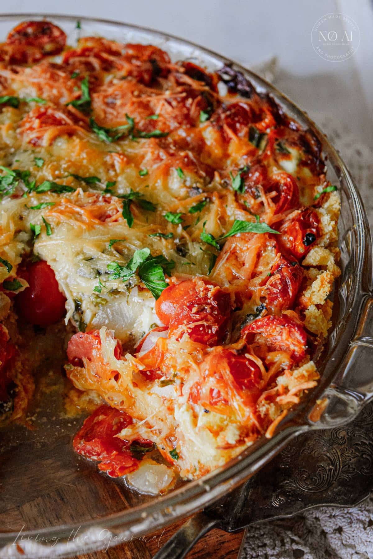 Tomato Pie Recipe - Easy Savory Italian Pie