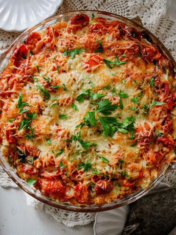 Tomato Pie Recipe - Easy Savory Italian Pie