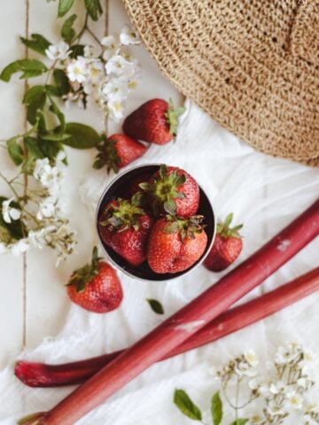Strawberries and rhubarb
