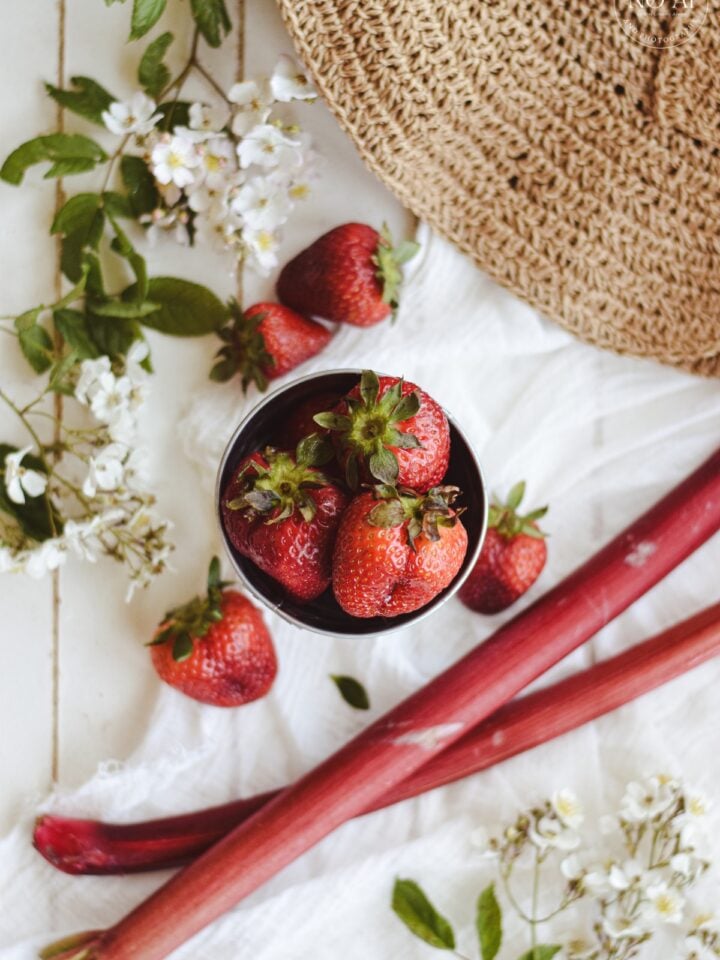 Strawberries and rhubarb