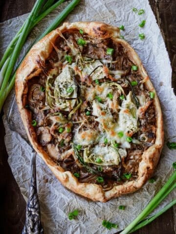 Caramelized Onion and Mushroom Galette Recipe