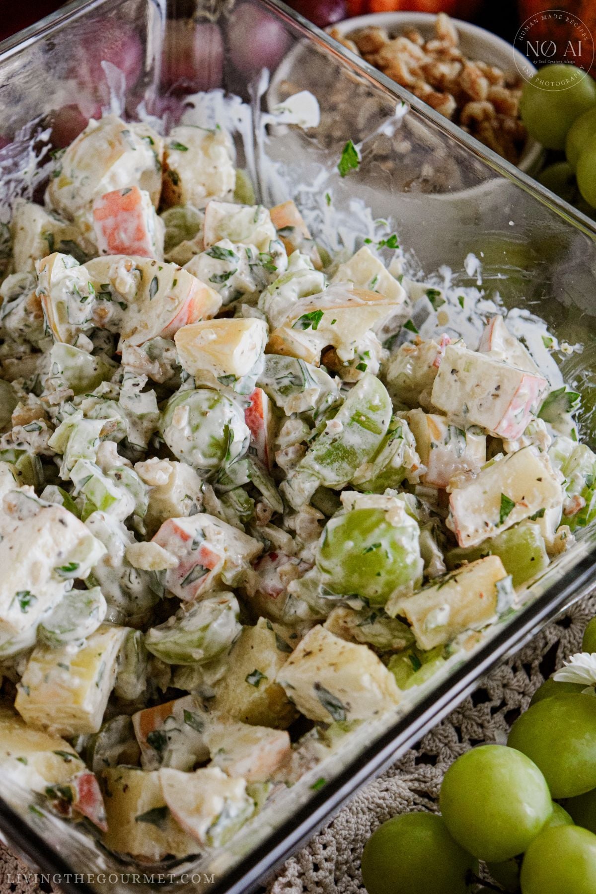Honeycrisp Apple Waldorf Salad with Creamy Dressing