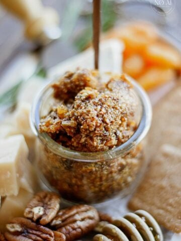 Fig and Apricot Spread with Toasted Pecans and Balsamic Vinegar