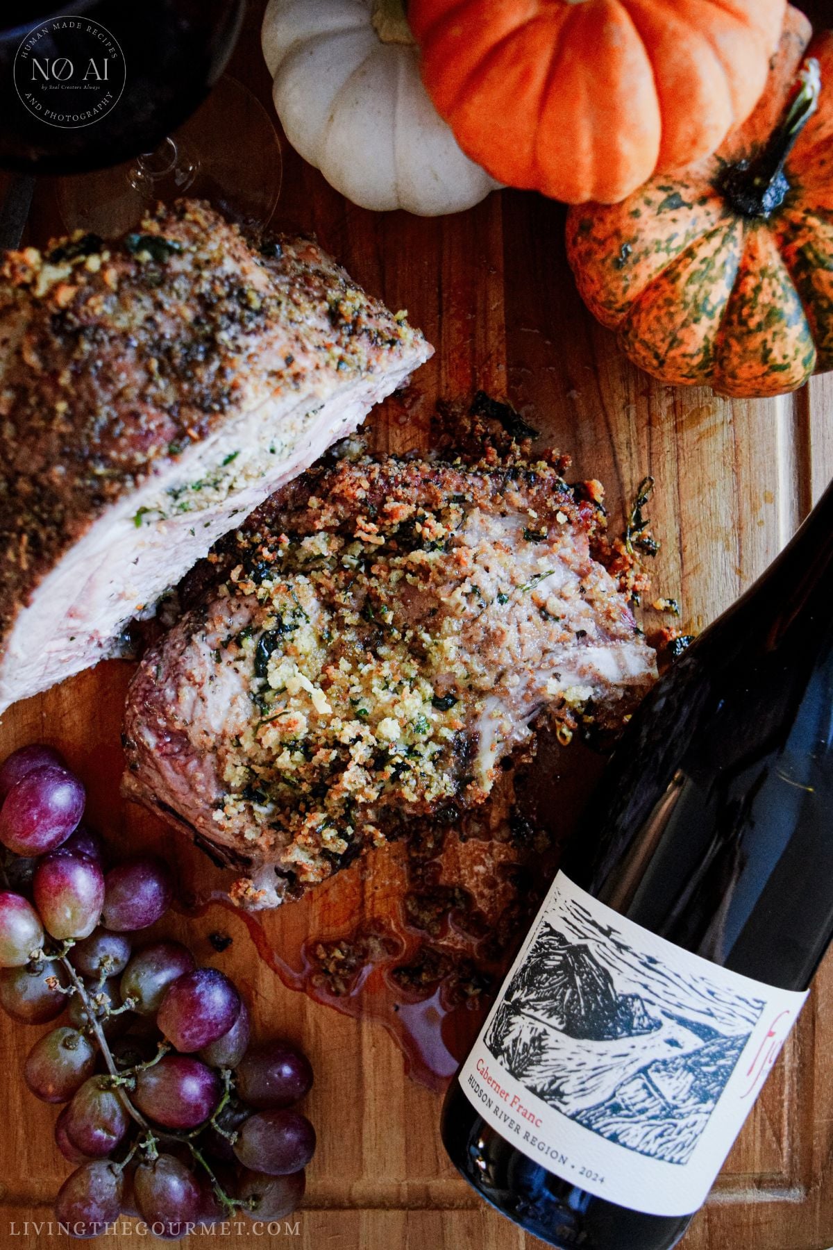 Fjord Vineyards 2024 Cabernet Franc served with a Pork Roast