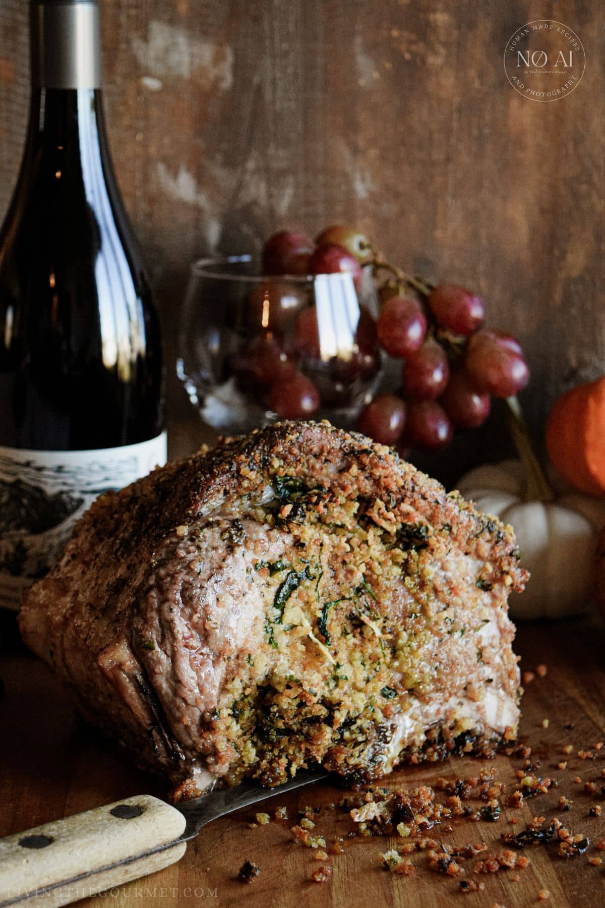 Pork Roast resting after coming out of the oven before slicing.