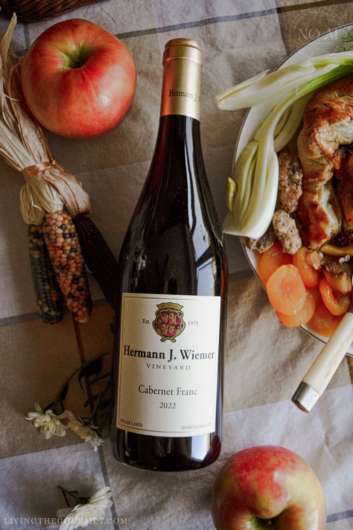 Presenting a bottle of Hermann J. Wiemer 2022 Cabernet Franc